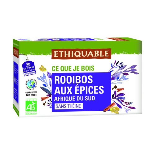 Rooibos amb espècies Ethiquable 20u