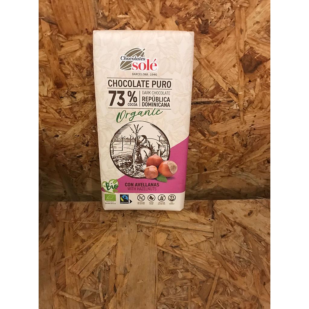 Xocolata negra 73% avellanes 150g